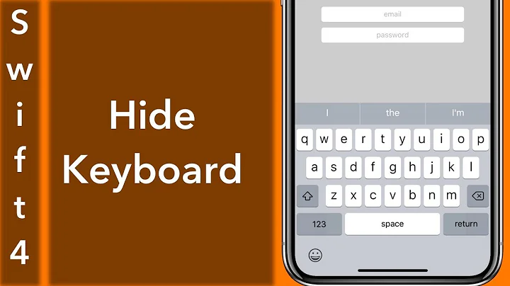 Hide Keyboard (Swift 4 + Xcode 9.0)