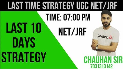 Ugc Net Last Time Strategy । Ugc Net History । Chauhan Sir
