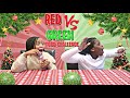 RED VS GREEN FOOD CHALLENGE /VLOGMAS DAY 11