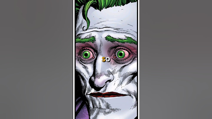 The Joker Caring For someone...