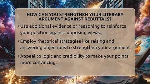 How Can You Strengthen Your Literary Argument Against Rebuttals? - The Prose Path