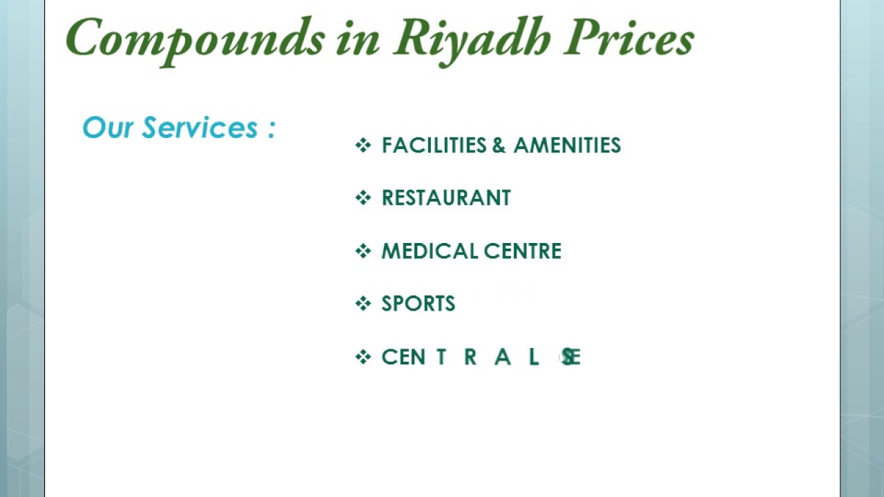 Compounds in Riyadh Prices YouTube
