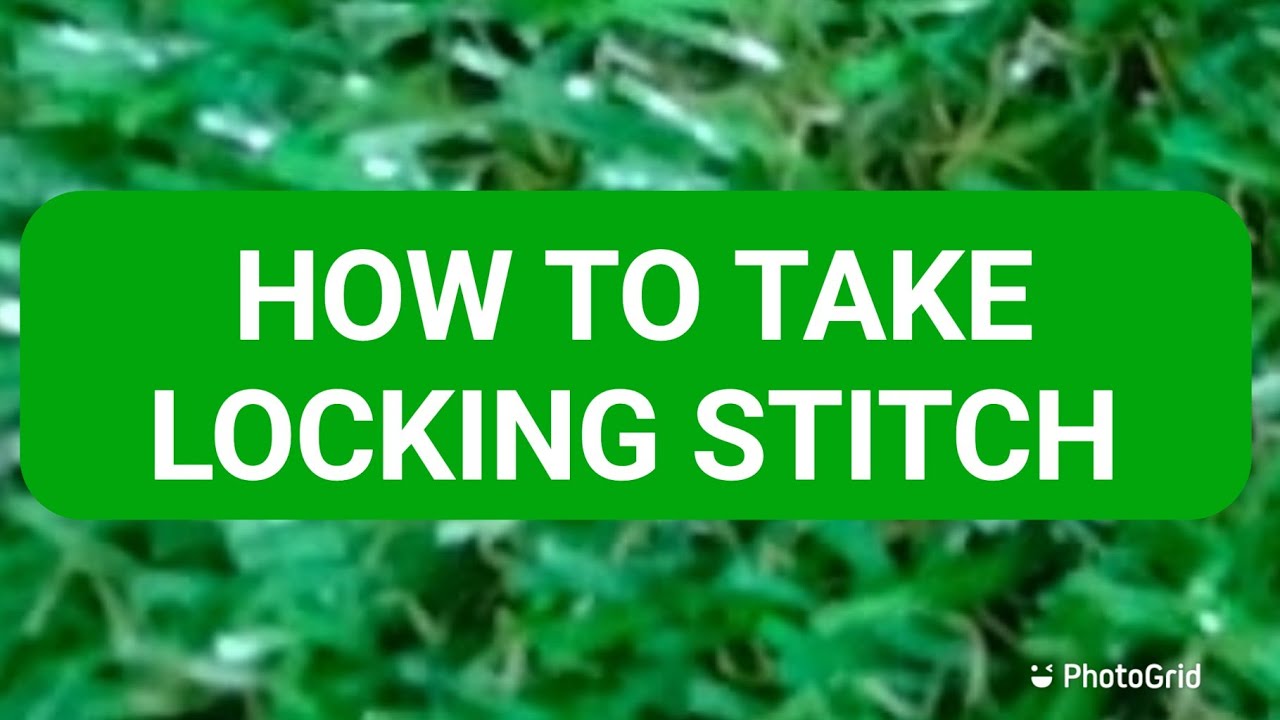 How To Take Locking Stitch Hand Embroidery SMBHUNAR How To Take