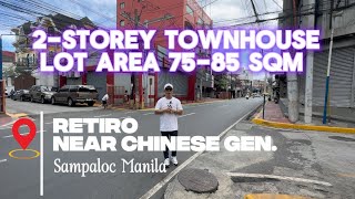 2-Storey Townhouse Near Chinese General Hospital | Retiro St. | Sampaloc, Manila