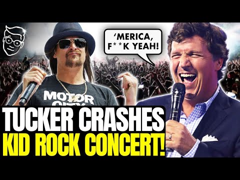 Crowd ROARS as Tucker Carlson STORMS Stage at Kid Rock Concert, Grabs Mic for a LEGENDARY Speech 🎤🔥