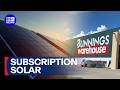 Subscription service allowing households to purchase solar | 9 News Australia