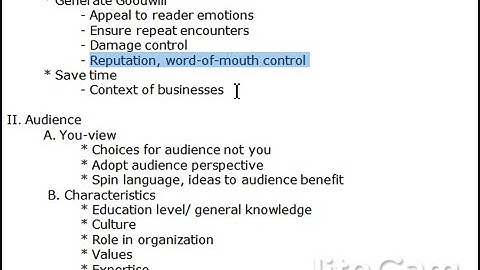 Lecture/video- Audience and Purpose