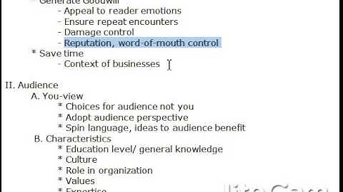 Lecture/video- Audience and Purpose