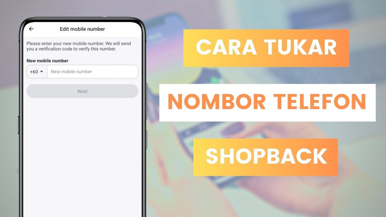 Cara Tukar Nombor Telefon Di App ShopBack YouTube