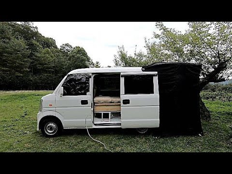 バックドアテントで真夏の車中泊 Car Camping With Backdoor Tent Youtube