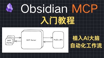 Obsidian MCP入门教程：颠覆你的Obsidian用法，开启AI自动化指令
