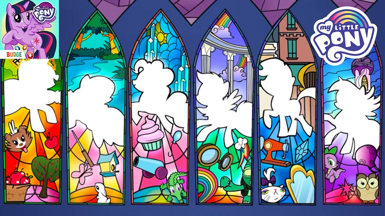 🌈 My Little Pony Harmony Quest 🦄 Restore all the Stained Glass Puzzle ...
