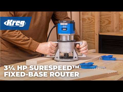 Product Tour: Kreg® 3¼ HP SureSpeed™ Fixed-Base Router