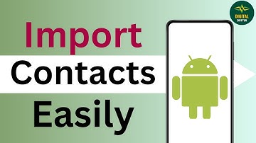 How to import contact numbers from Excel file to Android phone ?