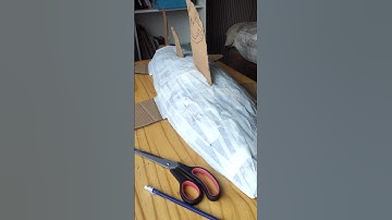 DIY cardboard shark 🦈part 1 #handmade #diycrafts #diyprojects #handmade