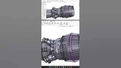 Jet engine model in solidworks