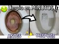 Cómo Quitar SARRO Extremo y Pegado del Inodoro en MINUTOS | Aseo del Baño