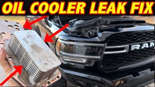 5.9L & 6.7L Cummins Oil Cooler Coolant Leak FIX Repair Replacement