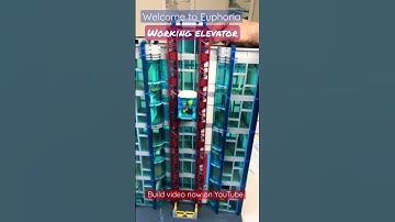 Going Up! Working elevator for my 5-storey office building modular MOC. #shorts #elevator #lego