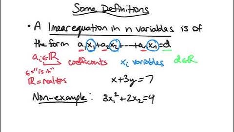 Systems of Linear Equations