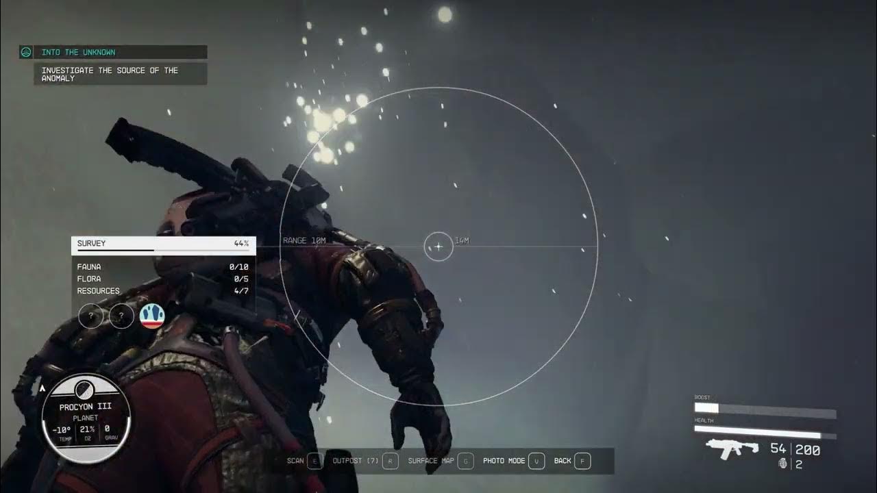 Starfield investigate the source of the anomaly into the unknown