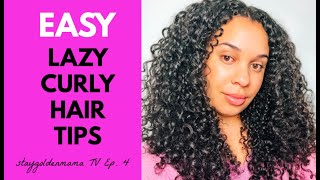 LAZY CURLY HAIR CARE TIPS | StayGoldenMama TV