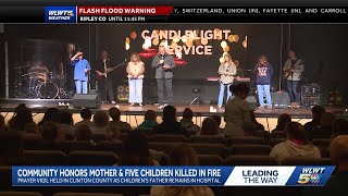Prayer vigil held to honor mother, 5 children killed in Clinton County fire