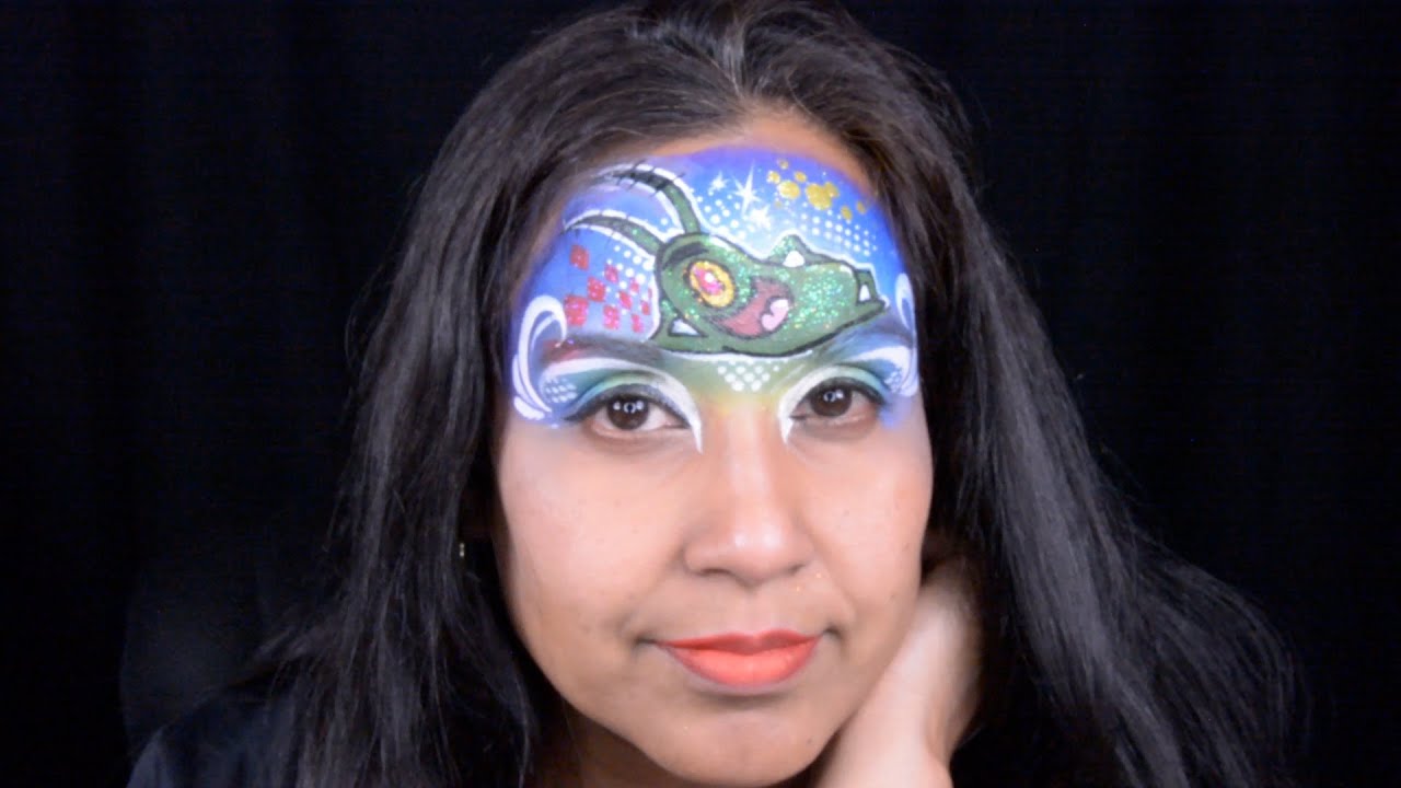 Plankton face painting