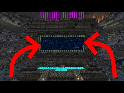 Activating an Ancient City Portal in Minecraft