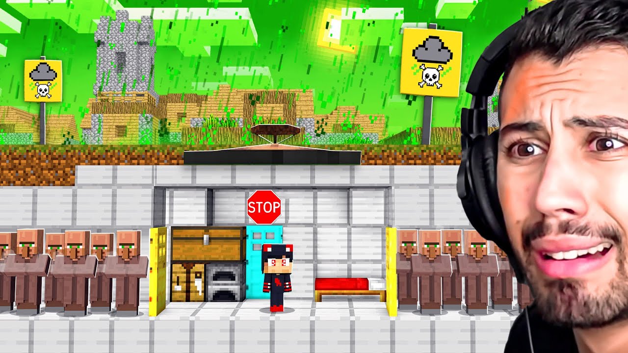 اكتشفنا اغرب حفرة مضادة للامطار السامة في قرية ماين كرافت !!؟