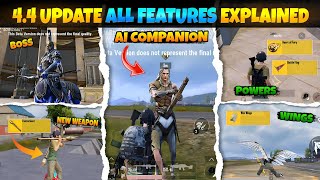 4.4 Update All New Features &amp; Powers Explained | New Ai Companion Helios | New Weapon | BGMI/PUBG✅