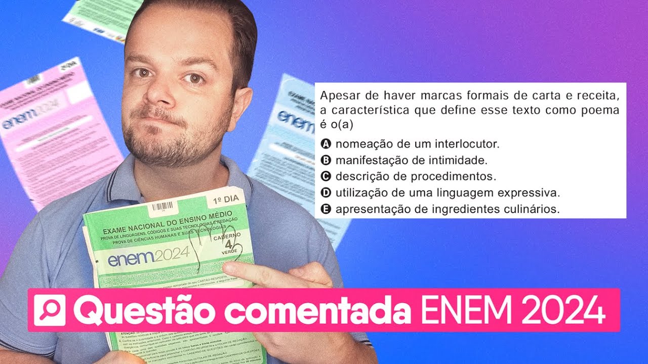QUESTÃO ENEM 2024 - Um clássico do ENEM: obviamente não precisava ler o texto!