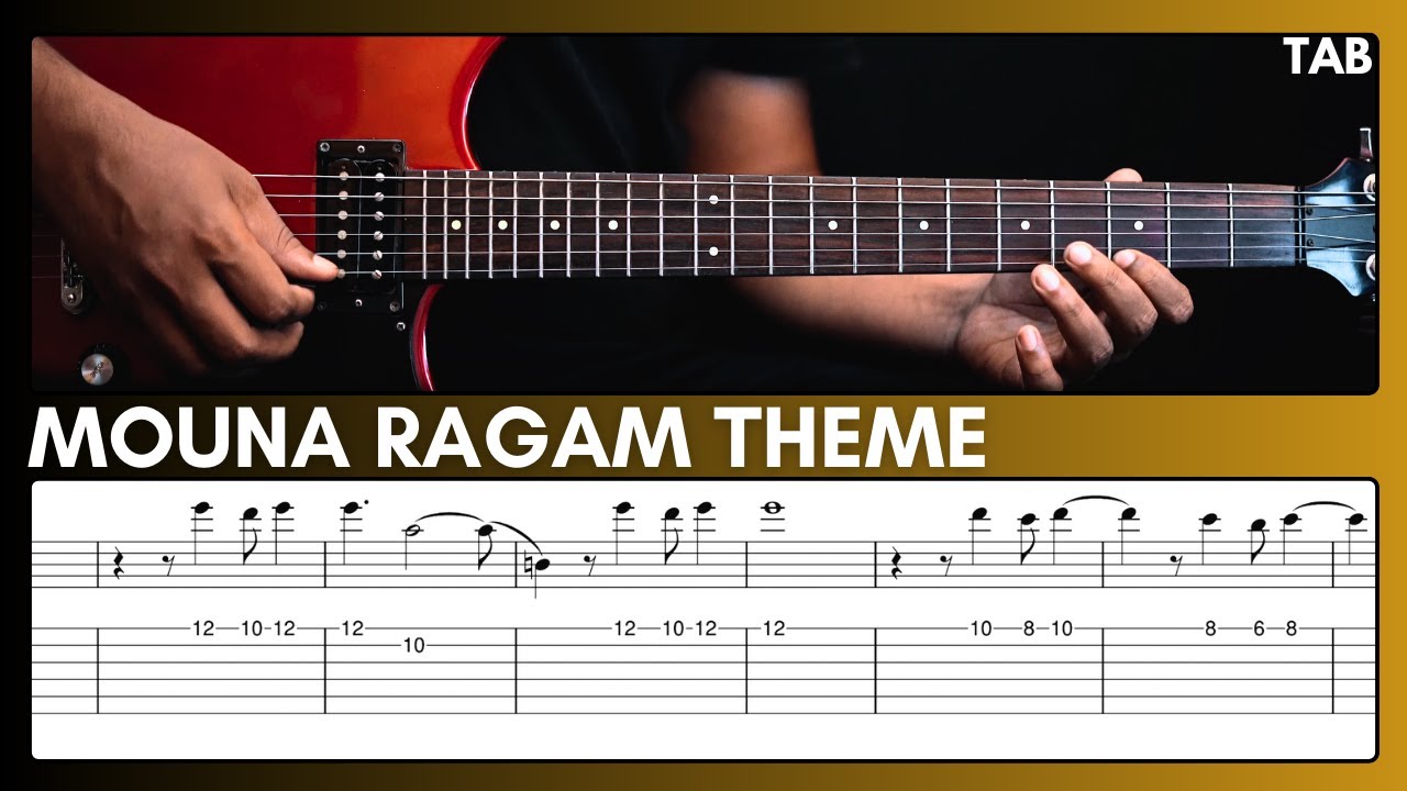 Mouna Ragam theme  Mohan  Illayaraj  guitar tabs