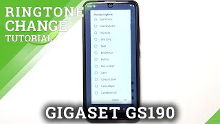 Choose and Activate New Call Ringtone - Sound Settings on GIGASET GS190 screenshot 5