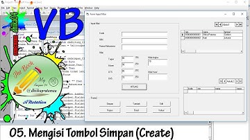 Membuat aplikasi nilai mahasiswa Visual Basic : Membuat Tombol Simpan