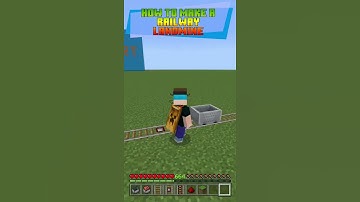How To Make A Railway Landmine In #Minecraft #Shorts