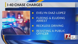 I-40 chase charges in Johnston County