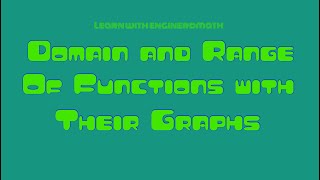 Domain, Range and Graphs of Functions (Tagalog/Filipino Math)