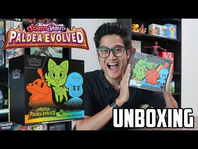 POKEMON PALDEA EVOLVED ETB UNBOXING! class=