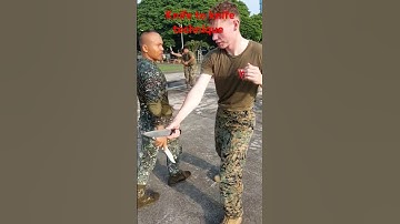 Philippine Marines and US Marines trained knife technique