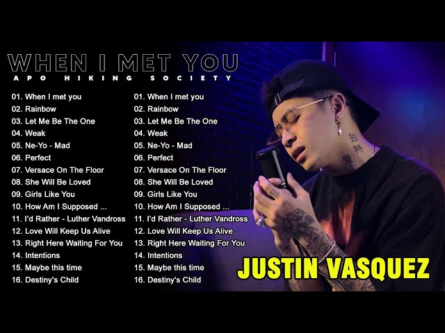 Justin Vasquez Playlist 2023 | The Best Acoustic English Cover Of Popular Songs 2023 Vol - 1 class=