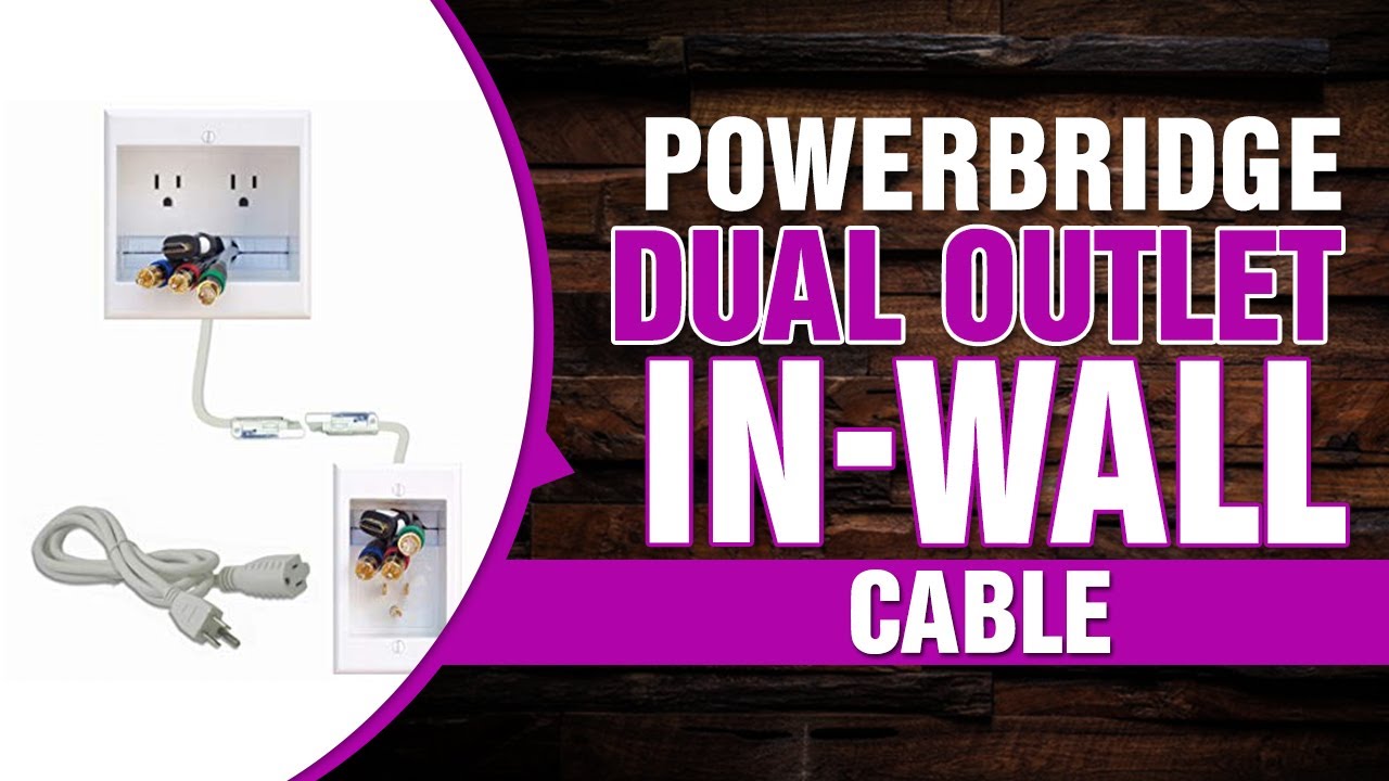 PowerBridge TWO-CK Dual Outlet Recessed In-Wall Cable Management