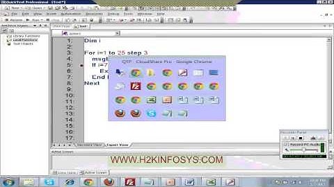 Control Statements in Qtp | For Next Statement | QTP Online Training