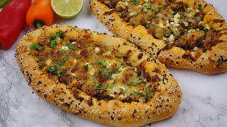 Turkish Pizza Recipe,Turkish Pide By Recipes Of The World