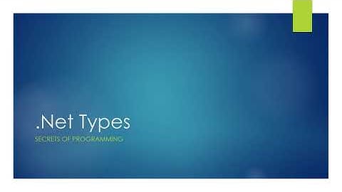 C#.Net | Introduction to Types