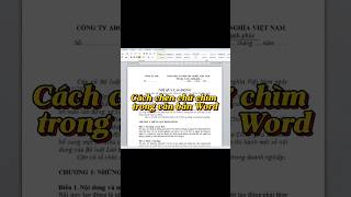Cách chèn chữ chìm trong văn bản Word #tuhocword #sachword #wordtips #sachhayodayne