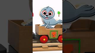 Learn ABCs and Animals with Tino the Train #cartoon #tino #shorts #learnabc #learnanimals #forkids