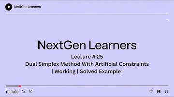 Operation Research | Dual Simplex With Artificial Constraints | step by step Working |Solved Example