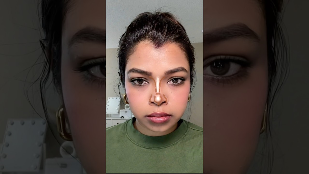 A perfect placement for nose contour 👃✨ save it for ur next glam 🥰#makeup #makeuphacks #viral