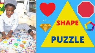 SHAPE PUZZLE for Toddlers  |Learn Shapes and Colors| Melissa and Doug Mickey Mouse Wooden Puzzle